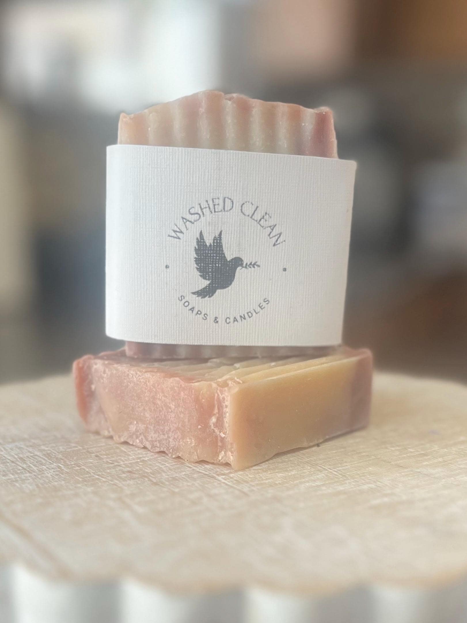 Vintage Leather & Turmeric Scented Cold-Press Homemade Soap, Natural Oils, Scented